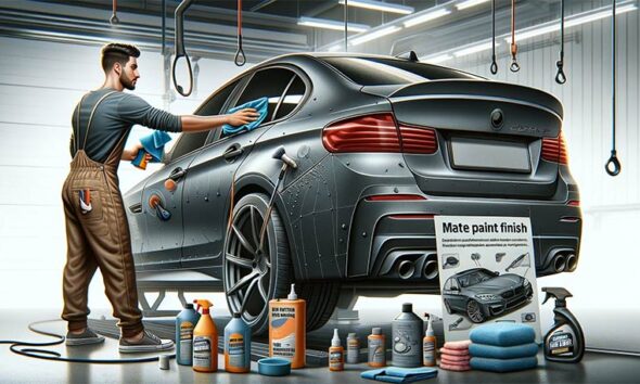 Mattlack Reinigen am Auto