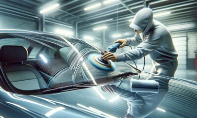 Autoscheibe Polieren und Reinigen